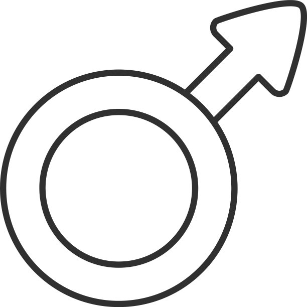 性健康性别男性标志线图标图片下载