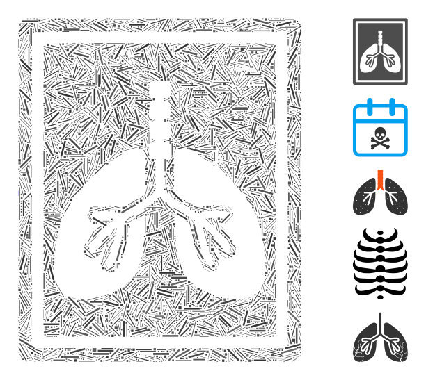 孵化拼贴肺荧光成像图标图片下载