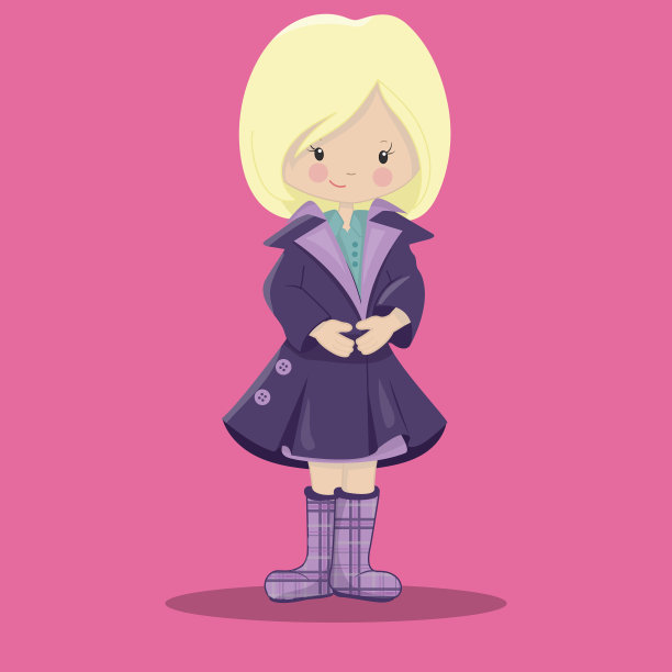 时尚女孩金发紫02图片下载