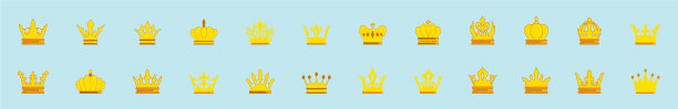 设置皇冠卡通图标设计模板图片下载