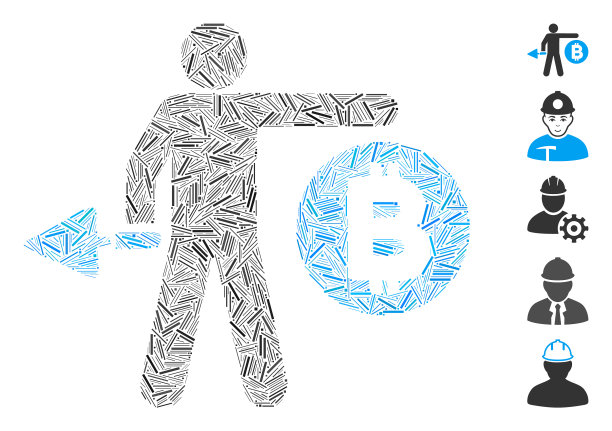 Line Mosaic比特币矿工图标图片下载