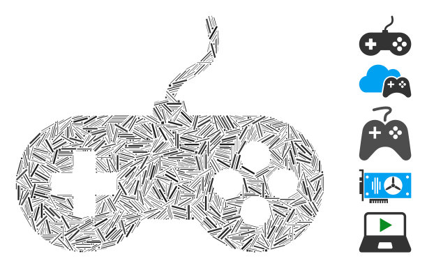 线马赛克视频游戏图标图片下载