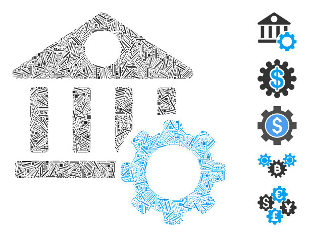 线条马赛克银行选项图标图片下载