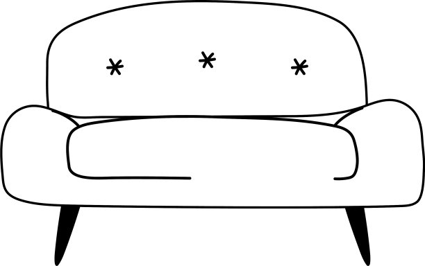 沙发家具居家舒适孤立图标风格图片下载