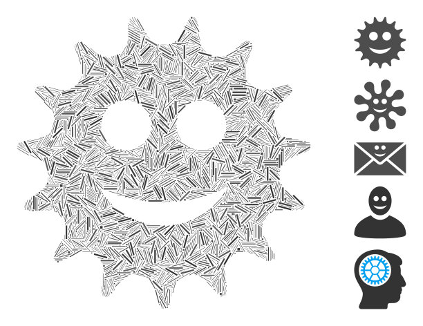 Hatch拼贴cog微笑图标图片下载