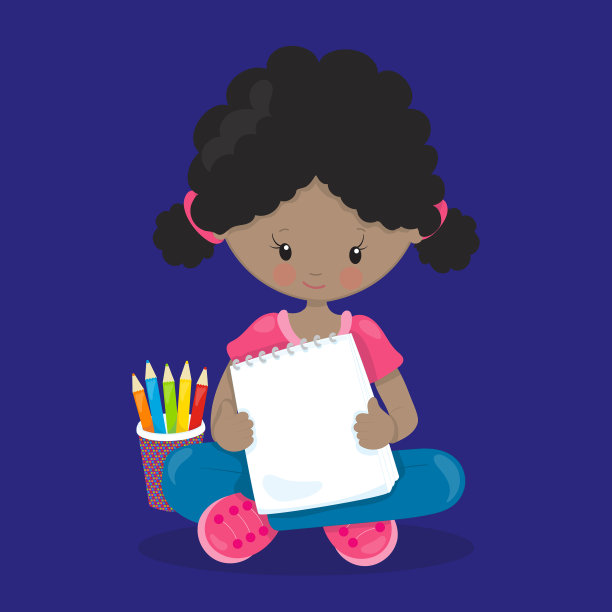 小艺术家黑白黑女孩纸06图片下载