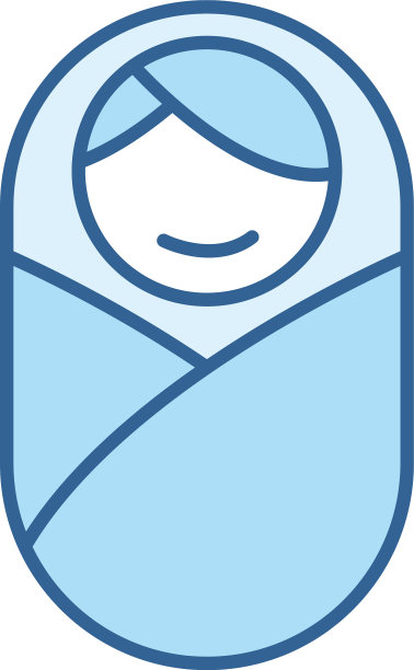 用毛毯线包裹的新生儿填充蓝色图片下载