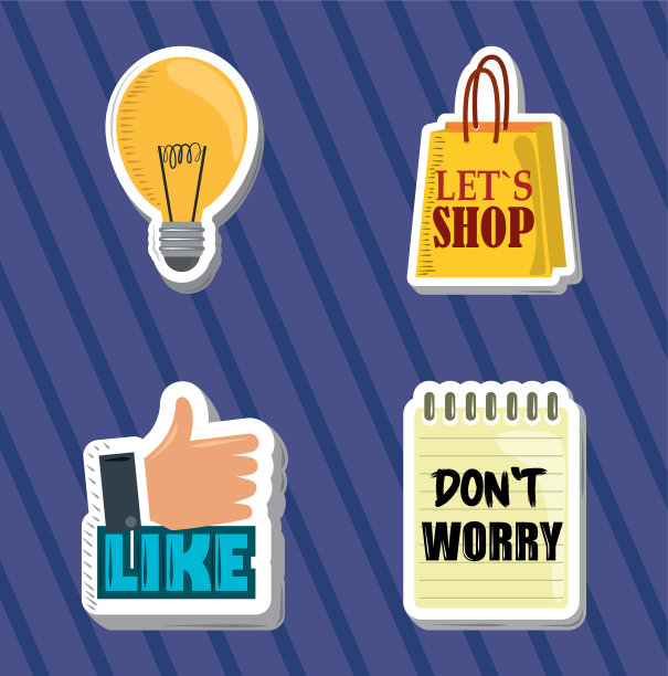 像购物袋的贴纸和更多的图标图片下载