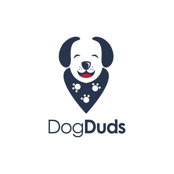 极简风格的狗狗服饰配饰标志图标图片下载