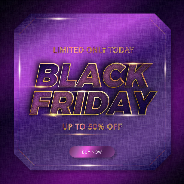 黑色星期五与文字效果主题霓虹黄色图片下载