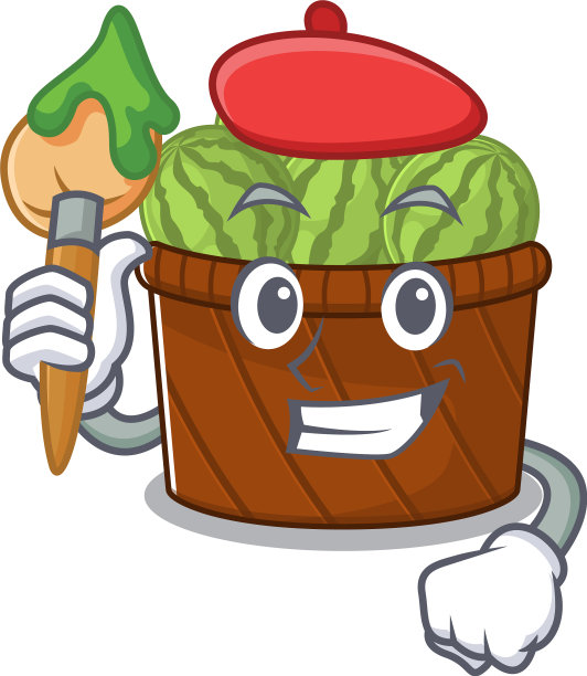 天才的西瓜水果篮艺术家卡通图片下载