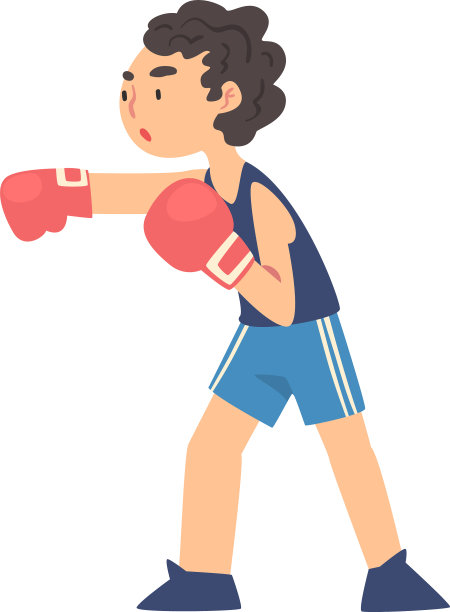 男孩拳击手锻炼孩子做运动健康图片下载