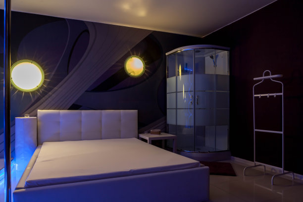 酒店客房内部装饰现代化图片下载