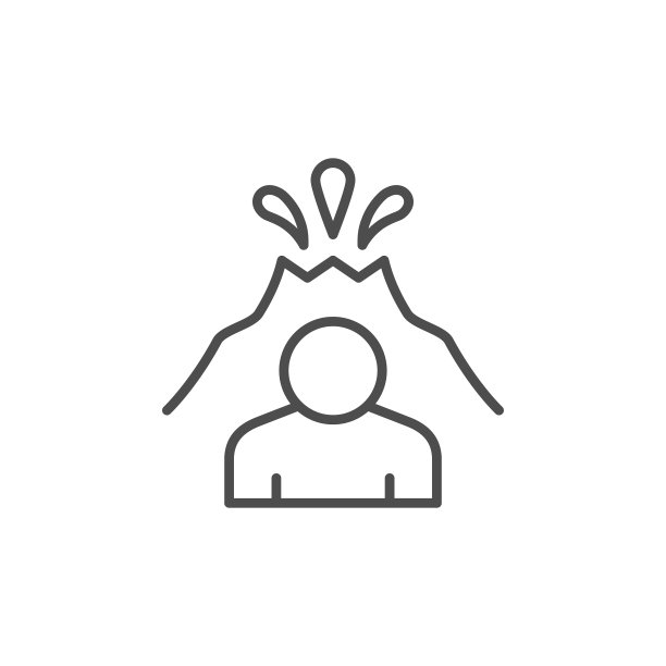 情绪压力线轮廓图标图片下载