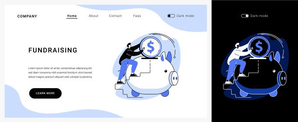 筹款概念登陆页图片下载