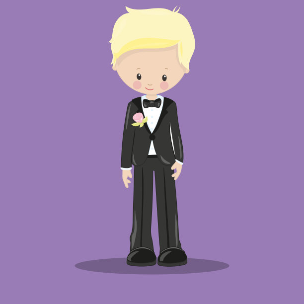 新郎金发05图片下载