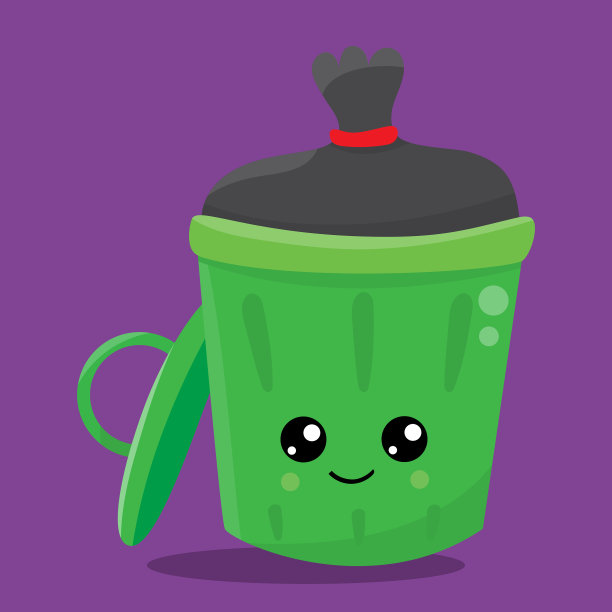 家务男孩微笑的垃圾桶20图片下载