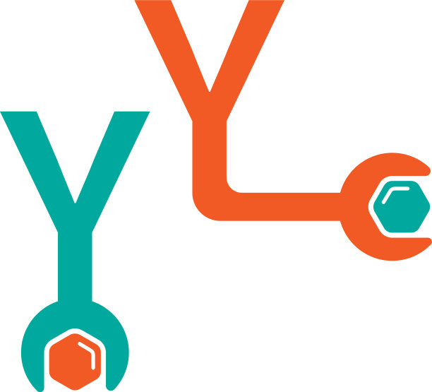 字母y标志图标组成扳手和螺栓图片下载