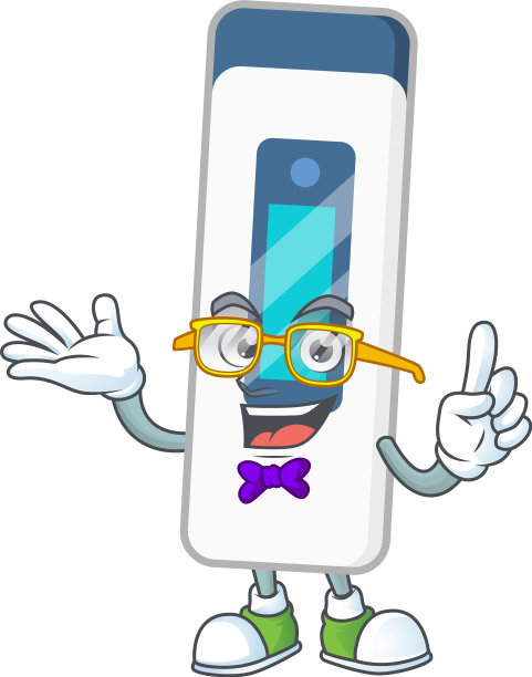 戴着奇怪眼镜的极客数字温度计图片下载