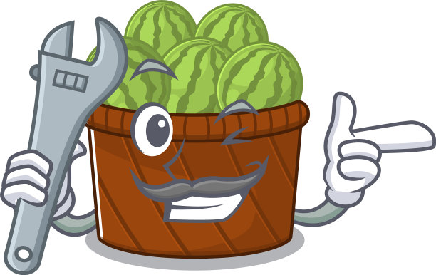 一个图片很酷的机械西瓜水果图片下载