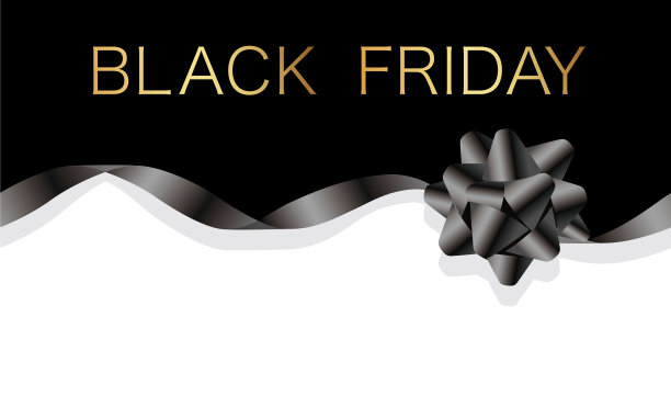 黑色星期五的促销背景带黑色丝带图片下载
