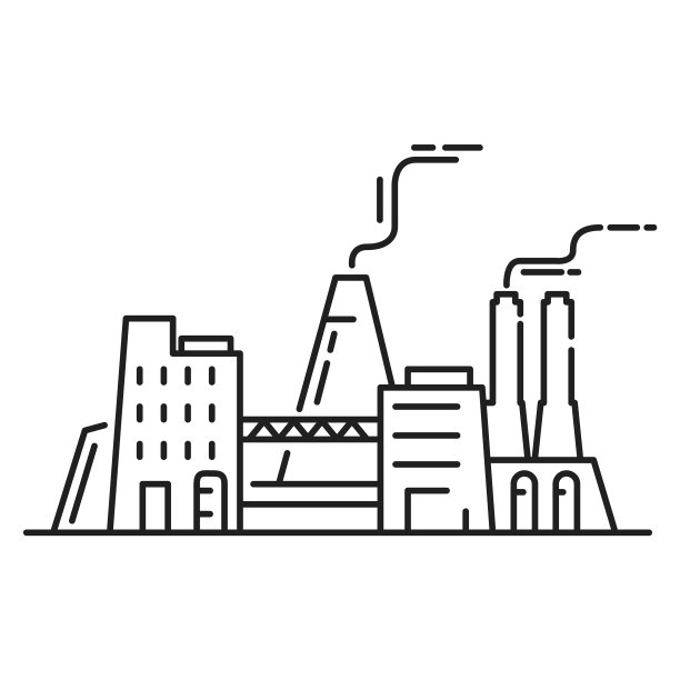 工厂建筑轮廓图标工业图片下载