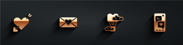 用爱心和箭封情书图片下载