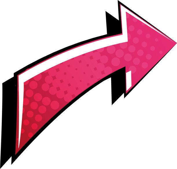 箭头或指针在波普艺术风格的白色图片下载