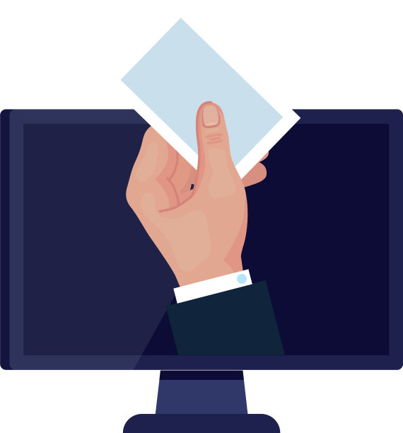 在电脑上手持投票卡纸图片下载