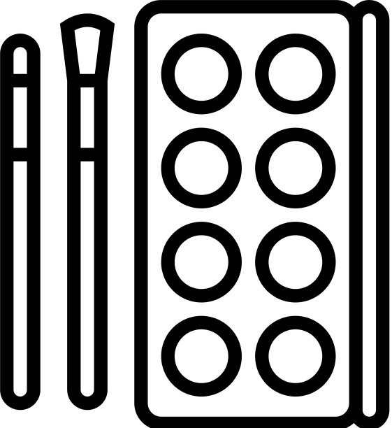 化妆化妆品和工具线图标图片下载