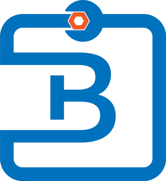 字母b标志图标组成扳手和螺栓图片下载