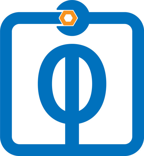 字母o标志图标组成扳手和螺栓图片下载