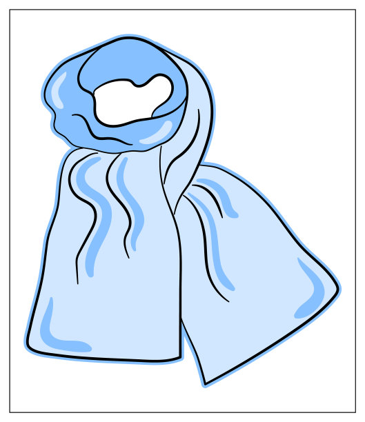 手绘围巾是女装的时尚配饰图片下载