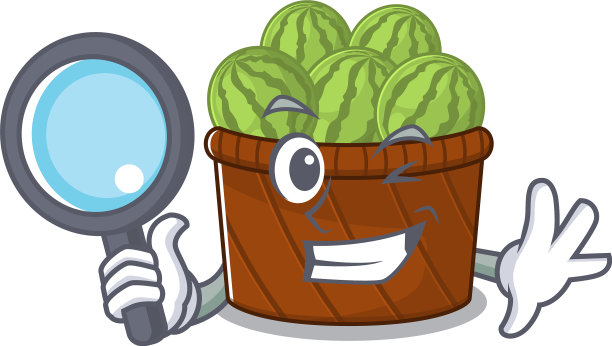 西瓜水果篮在聪明的侦探图片下载