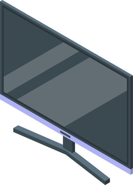 多媒体显示器图标等距样式图片下载