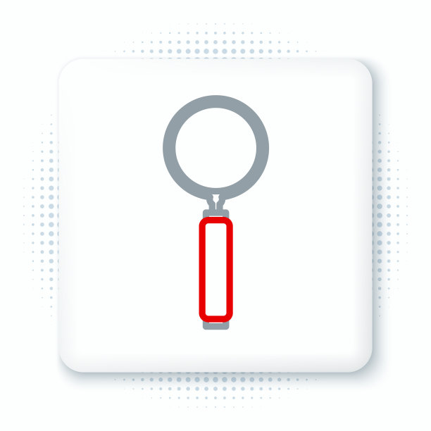 线放大镜图标孤立在白色图片下载