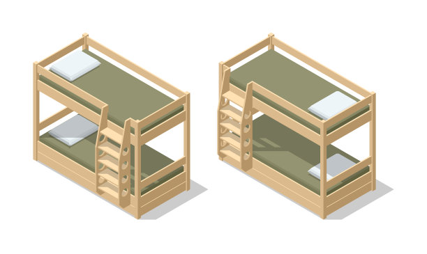 等距室内儿童房或旅舍房图片下载