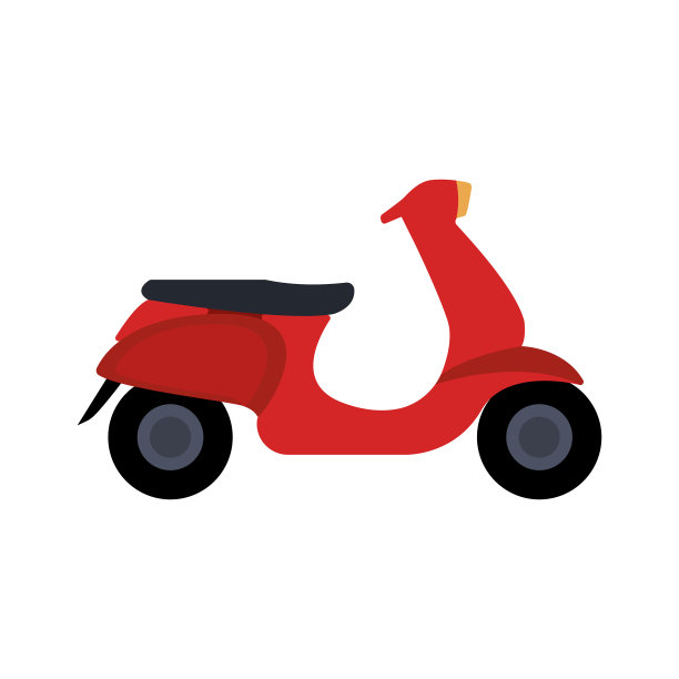 平面摩托车图标设计模板图片下载