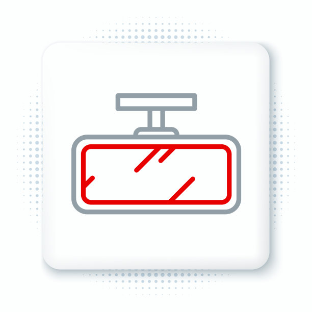 线车镜图标孤立的白色背景图片下载