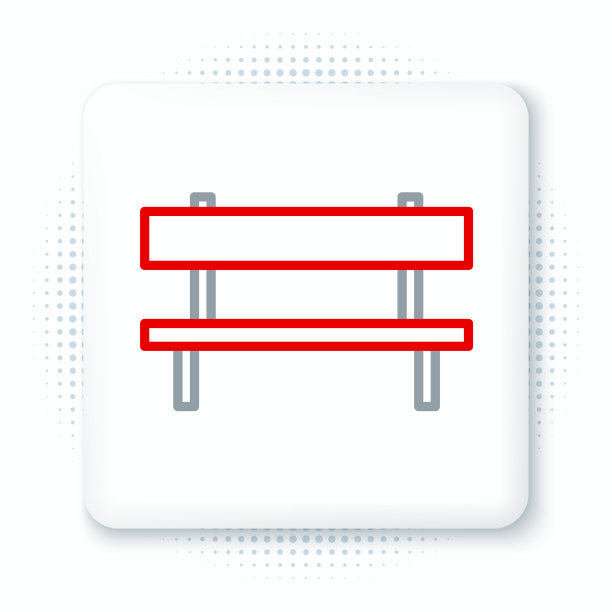 线凳图标隔离在白色背景上图片下载