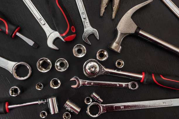 隔离在黑色背景上的通用torx套接字图片下载