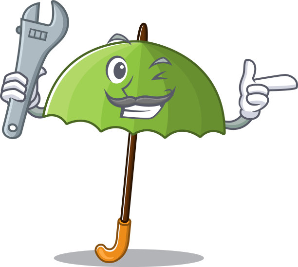 一幅画酷的机械绿伞漫画图片下载