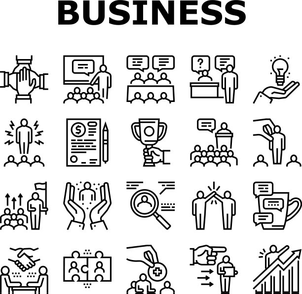 业务情况集合图标设置为黑色图片下载