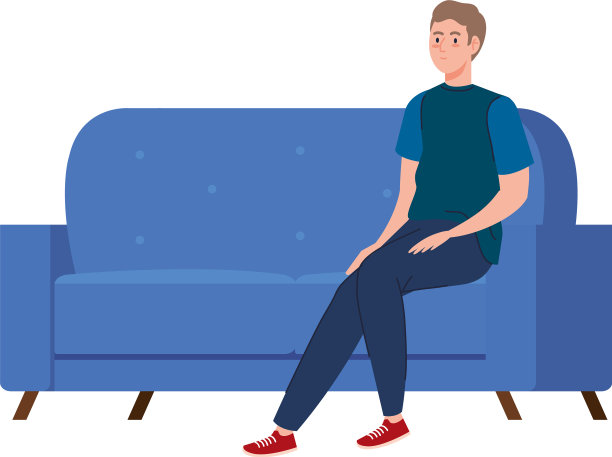 坐在沙发上的女人图片下载