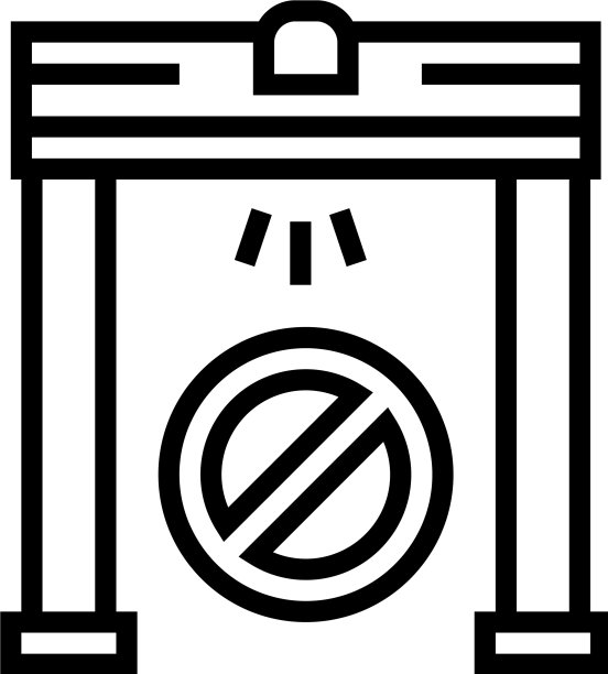 金属探测器框架线图标图片下载