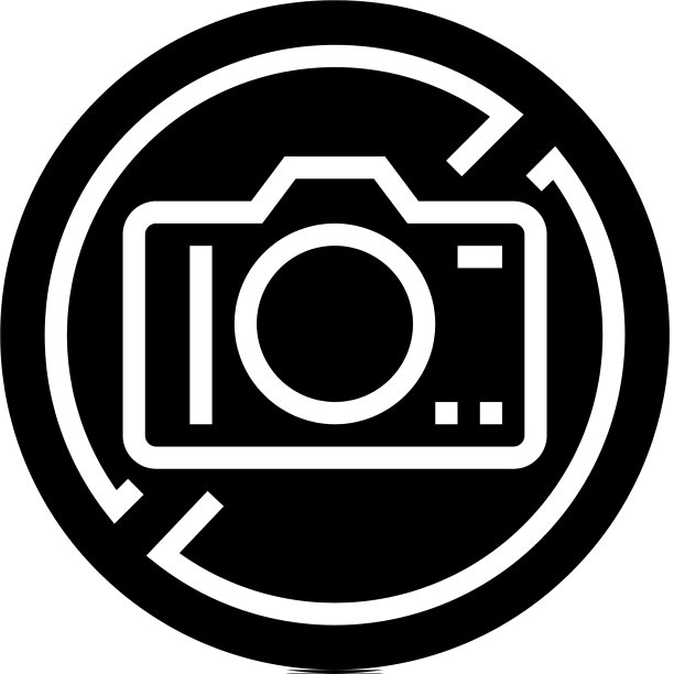 没有照片被划掉的标志字形图标图片下载