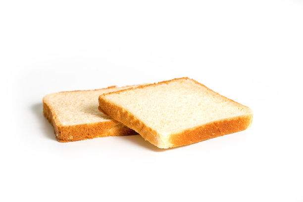 两片白吐司面包图片下载