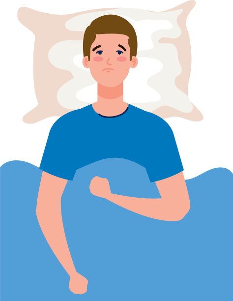 男人在床上失眠设计图片下载