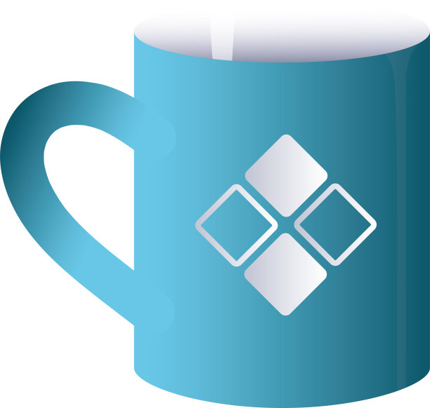 带有公司标志的彩色杯子图片下载