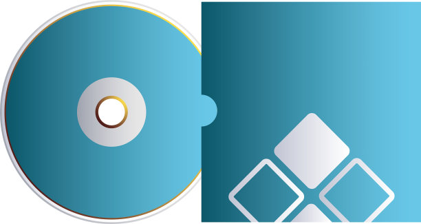 封面和CD蓝色，带有公司标识图片下载